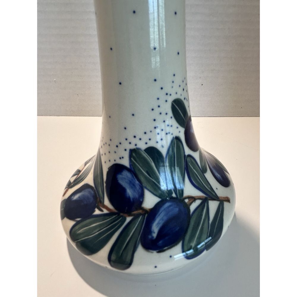 Unikat WR Boleslawiec‎ Hand Made Bus Vase 10.5" Tall, Polish Pottery Olives - Picture 7 of 10